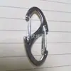 Mosquetón hebilla en forma de 8 en stock, accesorio de gancho de resorte de doble cabeza en forma de S de aleación de zinc, mosquetón negro para natación