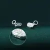Prata Maciça S925 Prata Lisa Moeda de Cobre Pingente de Cadeado Pequeno Pingente de Corda Ruyi Pulseira de Corda Feita à Mão DIY Acessórios de Prata