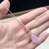 Lanyard Trenzado Hecho a Mano para Teléfono con Colgante de Calcedonia, Pequeño Amuleto de Ágata con Forma de Calabaza para Puesto de Artículos de Año Nuevo