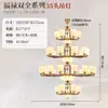 Novo lustre estilo chinês, totalmente em cobre e madeira maciça para sala de estar, estilo Zen chinês retrô para quarto, sala de jantar, villa, lustre grande para teto alto