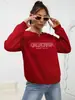 Moletom Feminino Estampa Califórnia Retrô Oversize Tops Street Casual Multiuso Roupa Esportiva Simples