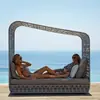 Sofá Jaula de Pájaros Cama de Ratán Lugar Escénico Casa de Huéspedes al Aire Libre Sofá de Vacaciones Celebrante Cibernético Pájaro que Pica Nido de Pájaro Cama Redonda Hamaca al Aire Libre