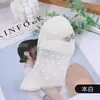 Meias Femininas de Algodão com Base em Fibra de Vidro e Renda para Primavera Verão Respiráveis Antiderrapantes Meia 3/4 Meia 3/4 Fabricante Atacado