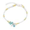 Nuevos accesorios transfronterizos concha cuentas de arroz tobillera de estrella de mar femenina joyería de moda europea y americana Primavera