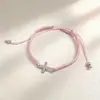 Pulseira Popular Transfronteiriça Tk Amazon, Cruz de Oração Tecida à Mão com Diamantes, Pulseira Ajustável, Atacado em Estoque