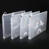 Bolsa transparente gruesa para documentos, bolsa con cremallera de PP, bolsa para archivos, estuche para lápices para estudiantes de primaria y secundaria, bolsa de almacenamiento portátil A4, al por mayor