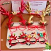Nuevos Lentes Lindos de Astas de Navidad para Niños Vacaciones Navidad Marco de Alce Disfraz Atmósfera Papá Noel