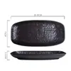Plato de sushi rectangular de cerámica Gebi plato para barbacoa plato para comida occidental comercial plato para pescado vajilla de restaurante al por mayor