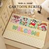 Bem-vindo ao Lar Crayon Shin-Chan Tapete de Chão para Porta de Entrada Lavável e Limpável Tapete de PVC Tapete para Porta de Entrada Tapete para Porta de Entrada