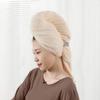Toalla de Terciopelo Coral Transfronteriza para Cabello Largo, Gorro de Ducha Ampliado, Gorro para Secar el Cabello para Mujeres, Turbante Grueso de Cuadros de Piña, Secado Rápido