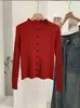 KEKEZOON Suéter de Punto con Cuello Alto Acanalado para Mujer Otoño Ajuste Delgado Diseño de Botones Manga Larga Top Adelgazante 9520
