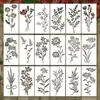 Plantilla de Pintura Hueca de Hierba de Flores Silvestres Amazon DIY Stencil Plantilla de Dibujo de Chapa de Madera para Pintura de Pared
