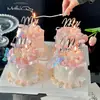 Decoración de Pastel para el Día de la Madre 2025 Hermosa mi mamá Enchufe Acrílico Lazo Vela Cinta Adorno para Vestir