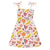 Estilo de Moda de Verano Europeo y Americano para Niña Vestido de Tirantes con Estampado de Mariposas Ropa Infantil Ins