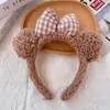 Diadema de felpa antideslizante para mujer, diadema para el pelo, accesorios para el pelo, máscara facial de dibujos animados linda nueva