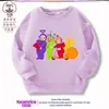 Moletom Teletubbies para meninos e meninas, nova camiseta básica de gola redonda infantil para primavera e outono de 2026, roupa da moda para crianças mais velhas