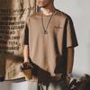 Camiseta Americana de Peso Pesado 280g para Hombre de Manga Corta Algodón Puro para Hombre Verano Marca Trendy Ins Suelta Talla Grande Camiseta de Media Manga para Hombre