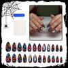 Caveira Floral de Halloween Amêndoa Unhas Vestíveis Europeias e Americanas Manicure Transfronteiriça Unhas Vestíveis Atacado Pressonnails