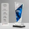 Troféu de Cristal Impressão Colorida Criativa Atmosfera de Alto Padrão Prêmio de Funcionário Destaque da Empresa Lembrança Honorária Troféu Atacado