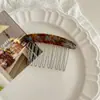 Peine para Flequillo Simple Estilo Coreano ~ Pinza para el Cabello Elegante Retro de Alta Gama Ins Trendy Influencer Pinza Lateral