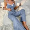 Pijamas Casuales Transfronterizos Europeos y Americanos Nuevos, Set de Pantalones con Tirantes de Encaje, Cómodos y Elásticos, Se Pueden Usar Fuera de Pijamas