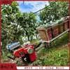 Vehículo de transporte sobre vía única agrícola para huertos, transportador de carga para montaña, tren de transferencia de fruta para huertos