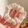 Scrunchie de verão estilo coreano com estampa de animal fofa para meninas, acessório de cabelo elástico simples franzido para rabos de cavalo