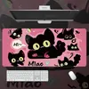 Mouse Pad de Gato Preto Desenho Animado para Escritório, Lama de Diatomáceas, Extra Grande, Resistente à Sujeira, Absorvente de Água, Antiderrapante, Resistente ao Desgaste, Tapete de Mesa para Jogos, Atacado