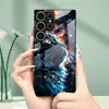 Aplicable para Funda de Teléfono Samsung S26ULTRA A57 Gato Lindo Perfil Lateral S24 Funda Protectora Carcasa de Vidrio Templado A07