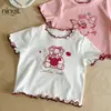 Camiseta con Volantes para Bebé Niña Ningli, Top Elegante de Manga Corta, Nuevo Moda Verano 2026, Top Corto para Bebé Moderno