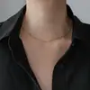 Novo Colar de Corrente Ossos de Cobra com Contas Redondas Simples Versátil de Nicho para Mulheres com Senso de Design, Luxo Leve e Corrente de Clavícula em Camadas de Alta Qualidade