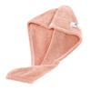 Atacado de fábrica touca europeia de flor seca para cabelo espessa dupla de coral fleece touca seca para cabelo toalha de secar cabelo turbante absorvente