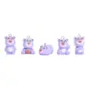 Pelúcia Urso Morango Veludo Roxo Acessório DIY Pingente Desenho Animado Fofo Decoração Versátil para Pendurar Chaveiro