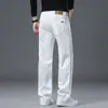 Ropa de Hombre Fengshe / Novedad Primavera y Otoño 2026 Jeans Blancos para Hombre, Corte Holgado, Versátiles, Pantalones Largos Casuales Vintage