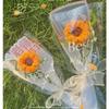 Ramo de Graduación Producto Terminado Hecho a Mano Girasol Tejido Hilo Flor Artificial Día del Maestro Ganó el Primer Premio Flor Terminada