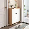 Zapatero abatible ultra delgado de madera maciza para entrada del hogar, nuevo modelo popular 2026, mueble de entrada de gran capacidad, zapatero simple