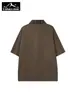 Ropa para Hombre Explorer Estilo Old Money Cuello de Cuadros Retazos Falso Dos Piezas Camisa Polo Unisex Camiseta Versátil Top para Hombre