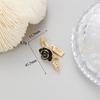 Botón de collar de perlas chapado en oro, botón de todo fósforo, cadena de suéter, hebilla de conexión, hebilla de flor de circón, accesorios hechos a mano para bricolaje, venta al por mayor