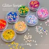 12 Grades de Lantejoulas para Nail Art Borboleta Olho de Cavalo Quadrado Mosaico Laser Unhas Vestíveis DIY Lantejoulas para Nail Art de Halloween