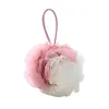 Bola de baño espumosa bicolor con color empalmado, Flor de baño grande, Bola de baño, Artículos de aseo para adultos con combinación de colores