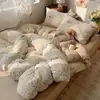 Conjunto de Cama de Algodão Acolchoado de Quatro Peças para Uso Doméstico, Roupa de Cama para Dormitório Universitário, Capa de Edredom para Todas as Estações, Capa de Edredom Dupla para Uso Doméstico 1.8