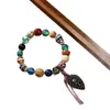 Pulsera Multigemas de Ágata y Hueso de Camello con Cuentas Dzi Estilo Xizang, Estilo Étnico Tejido a Mano, Adorno Vintage de Mano Estilo Xizang