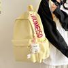 Mochila Estilo Coreano Ins Pequeña Fresca Color Sólido Gran Capacidad Clase Tutoría Viaje Mochila Ligera Escolar para Mujer
