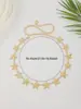 Cadena de Cintura de Estrella de Mar Dorada Cadena Corporal de Estrellas Irregulares Retro Accesorios de Cintura para Fotografía de Viaje en Vacaciones de Verano en la Costa Accesorios Versátiles