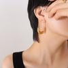 Pendientes de lujo ligeros de nicho con forma de barco a juego, con relieve, joyería de cobre transfronteriza, joyería al por mayor que no se decolora.