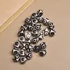 Ágata Roja del Tíbet Ágata Negra Dzi Cuentas Redondas Blancas Pulsera DIY Pulsera Cuentas Sueltas Cuentas Redondas Dzi Suministro Directo de Fábrica