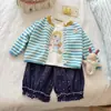 Novedad de OtoñoSuéter de Punto Bordado de Cachorro para Niños Cárdigan de Botones Camiseta Básica Nueva Tendencia de Primavera y Otoño