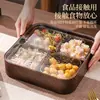 Caixa de Frutas Veado Dourado Novo Estilo Chinês Prato de Frutas Caixa de Doces Sala de Estar Casa Compartimentado Prato de Nozes Caixa de Armazenamento de Lanches de Frutas Secas com Tampa