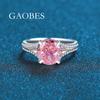 Transmissão ao vivo especialmente para anel feminino com corte de flor de gelo 925 prata diamante amarelo diamante rosa diamante azul diamante branco anel grande joias transfronteiriças