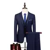 Traje Traje de Hombre Negocios Profesional Traje Formal Traje Estilo Coreano para Hombre Corte Ajustado Tres Piezas Padrino y Novio Vestido de Boda